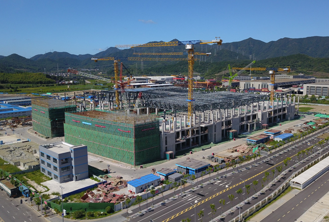 榮芯半導體寧波廠房現(xiàn)場施工